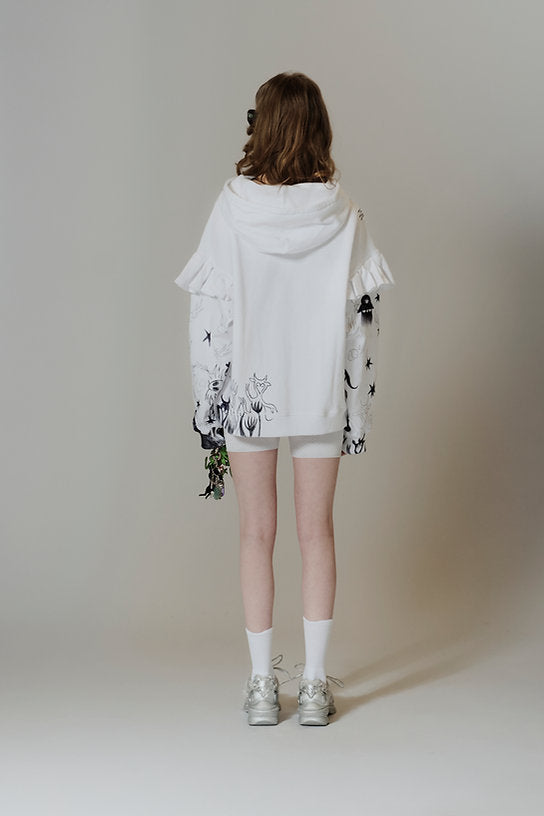 Henrike Hoodie Hand Painted UFO Print