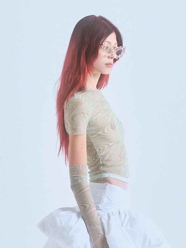 Pink and Green Spike Sunglasses