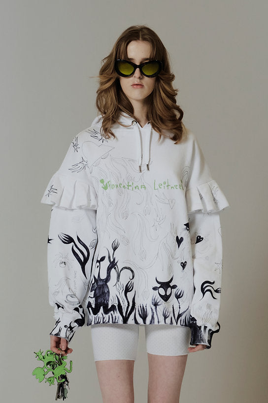 Henrike Hoodie Hand Painted UFO Print