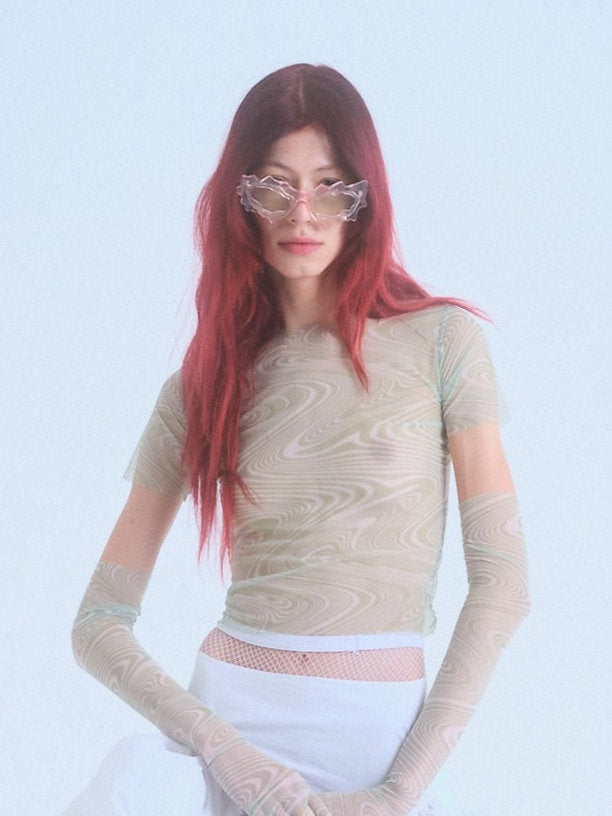 Pink and Green Spike Sunglasses