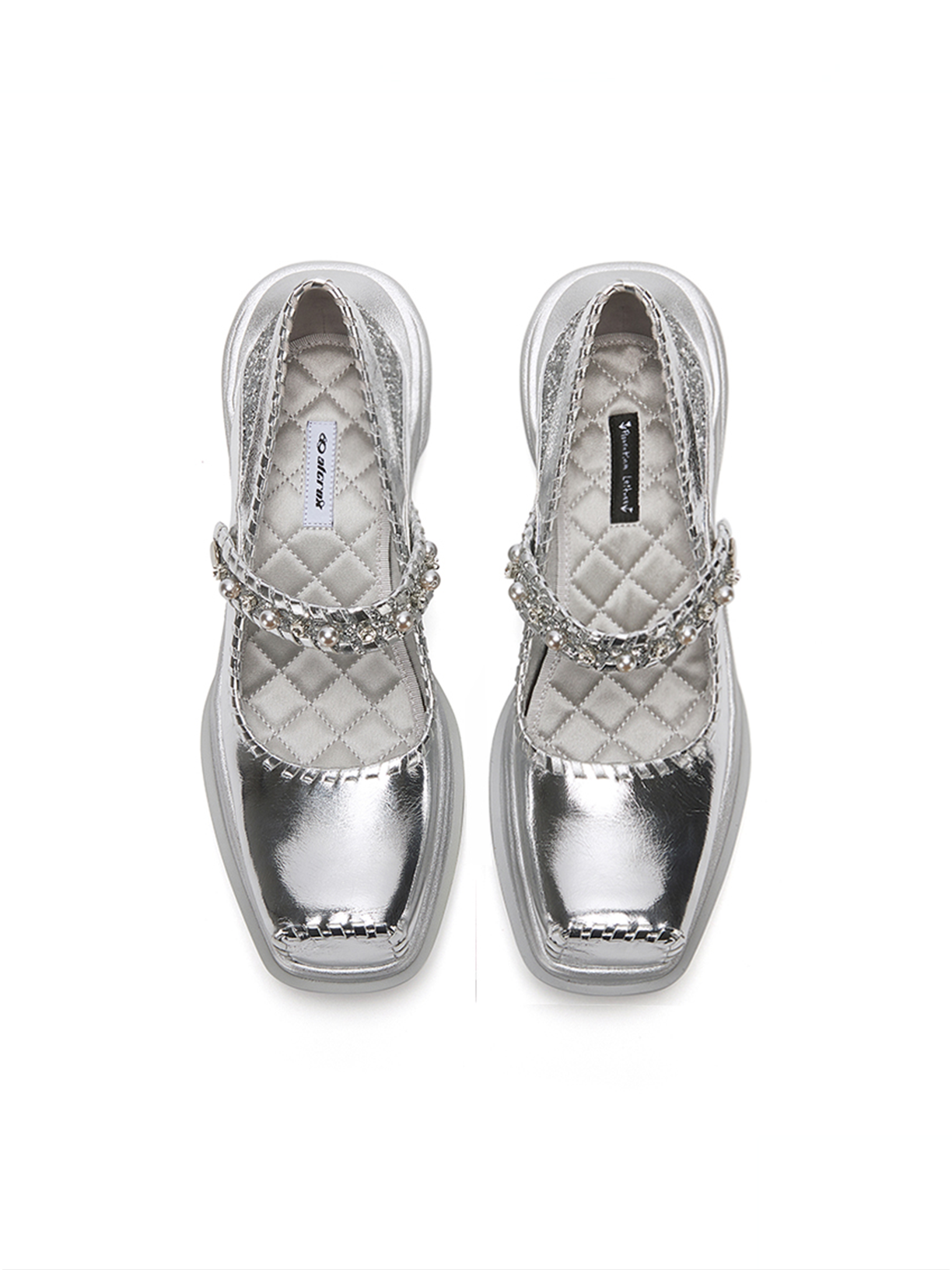 Silver Ballet Sneaker