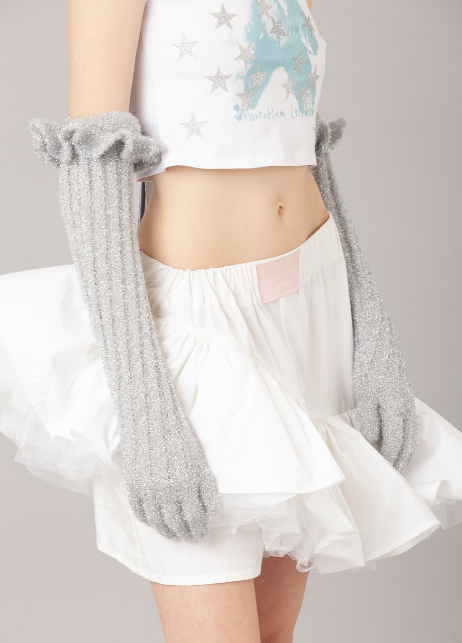 Glora Knitted Ruffle Gloves