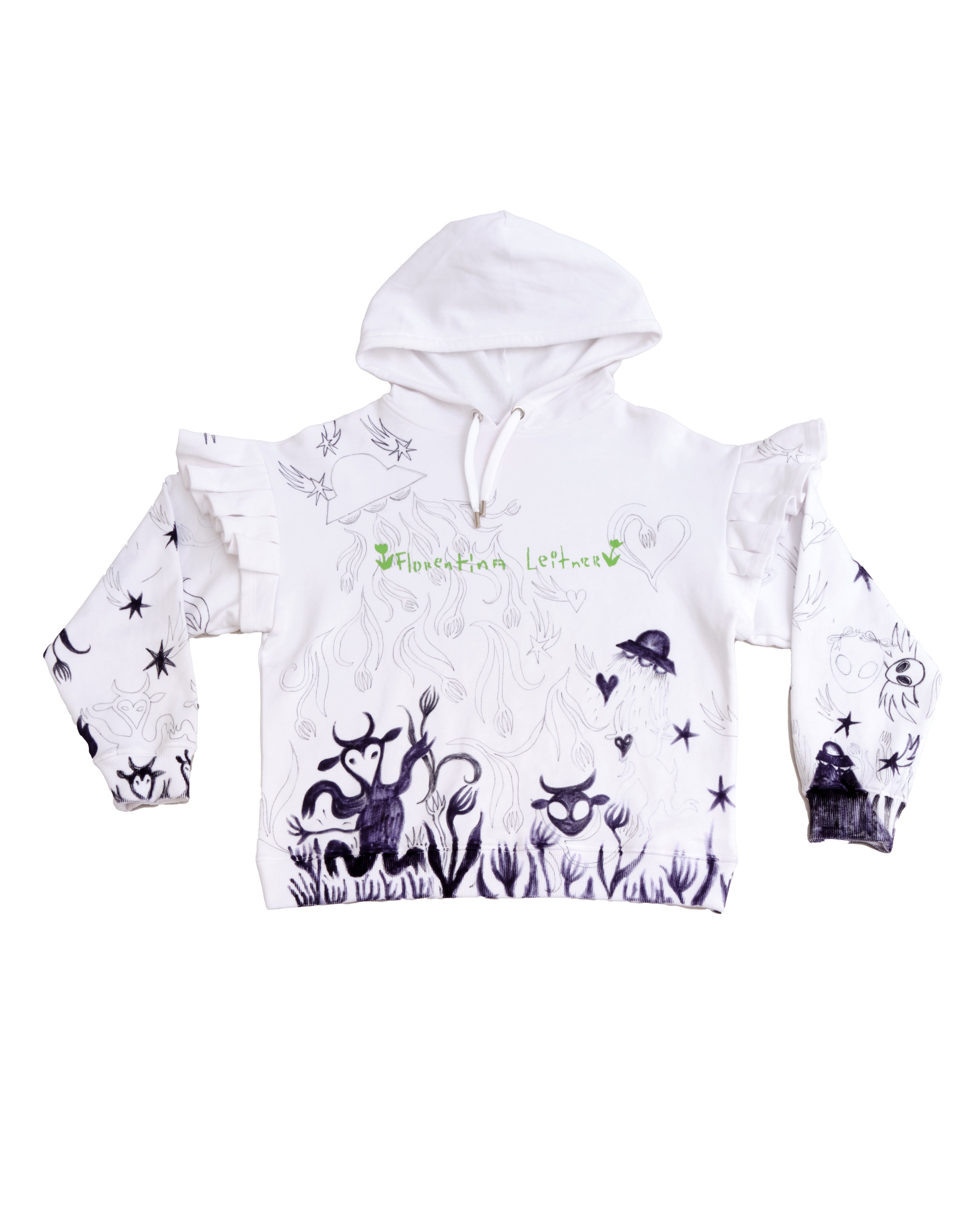 Henrike Hoodie Hand Painted UFO Print