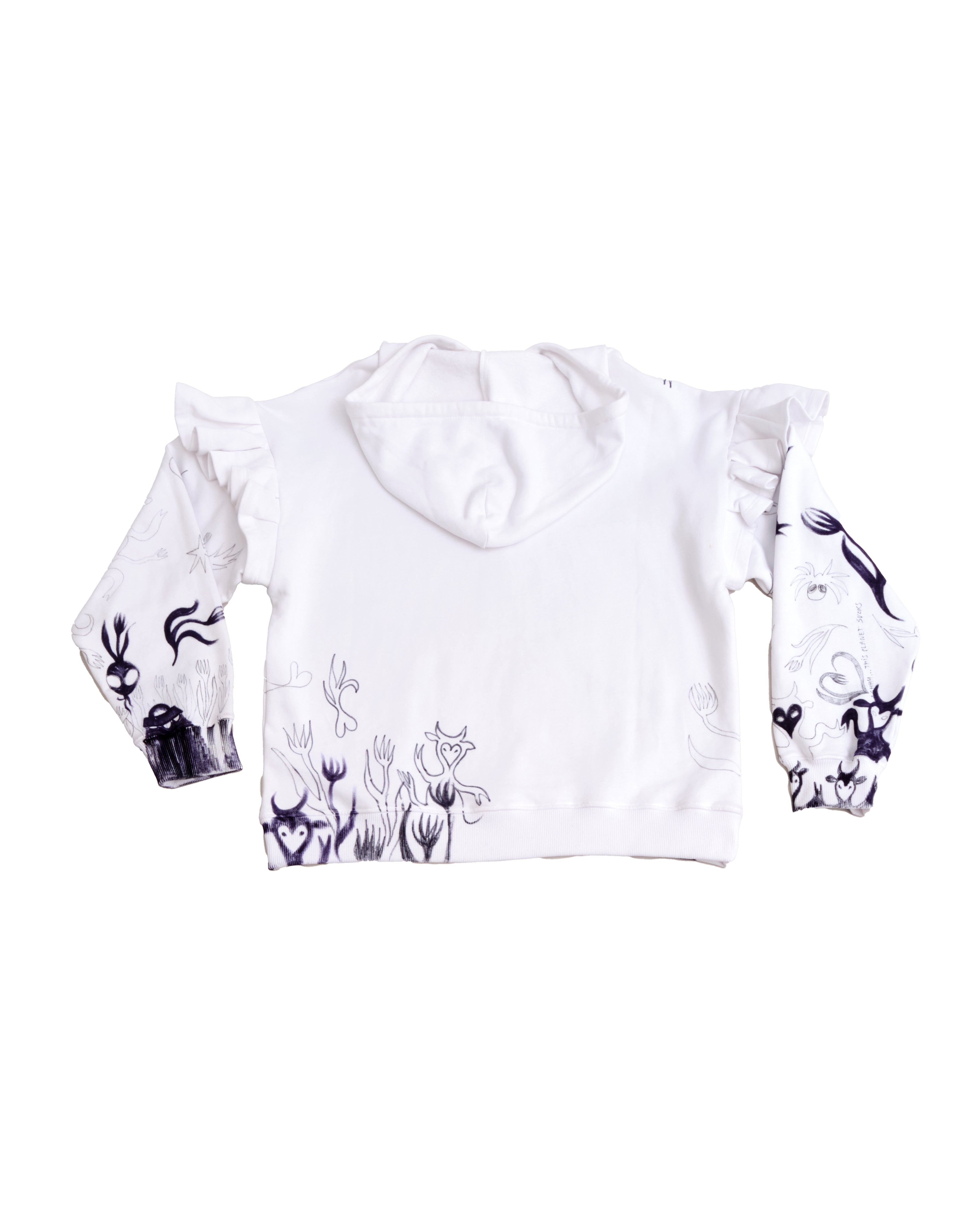 Henrike Hoodie Hand Painted UFO Print