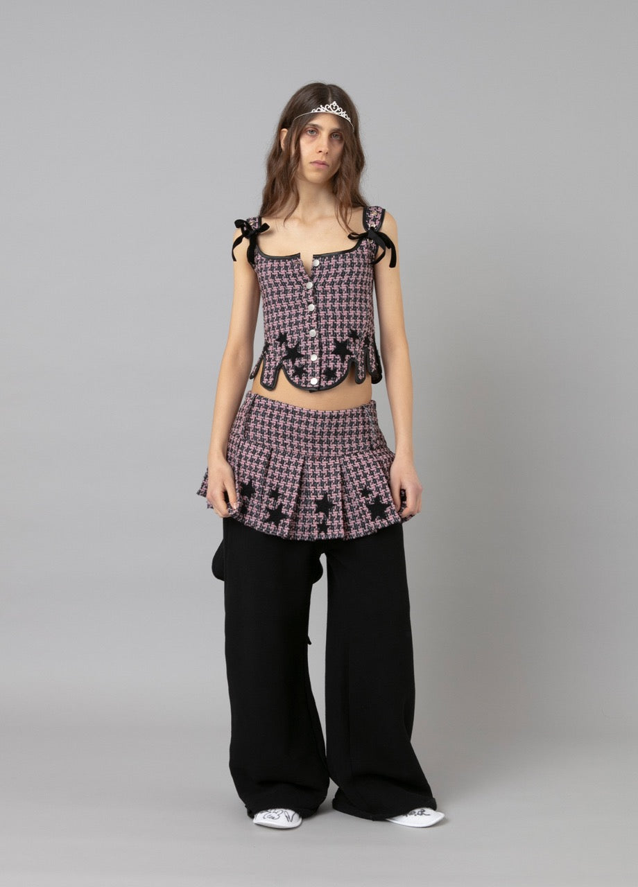 Sam Pleated Skirt Tweed