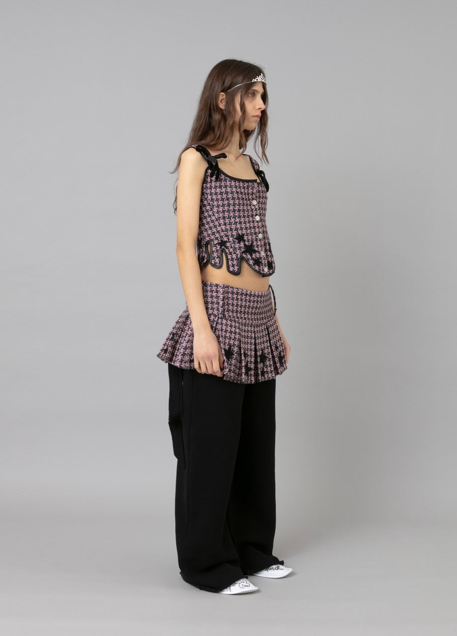 Sam Pleated Skirt Tweed