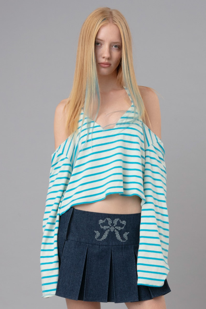 Sam Pleated Skirt Denim