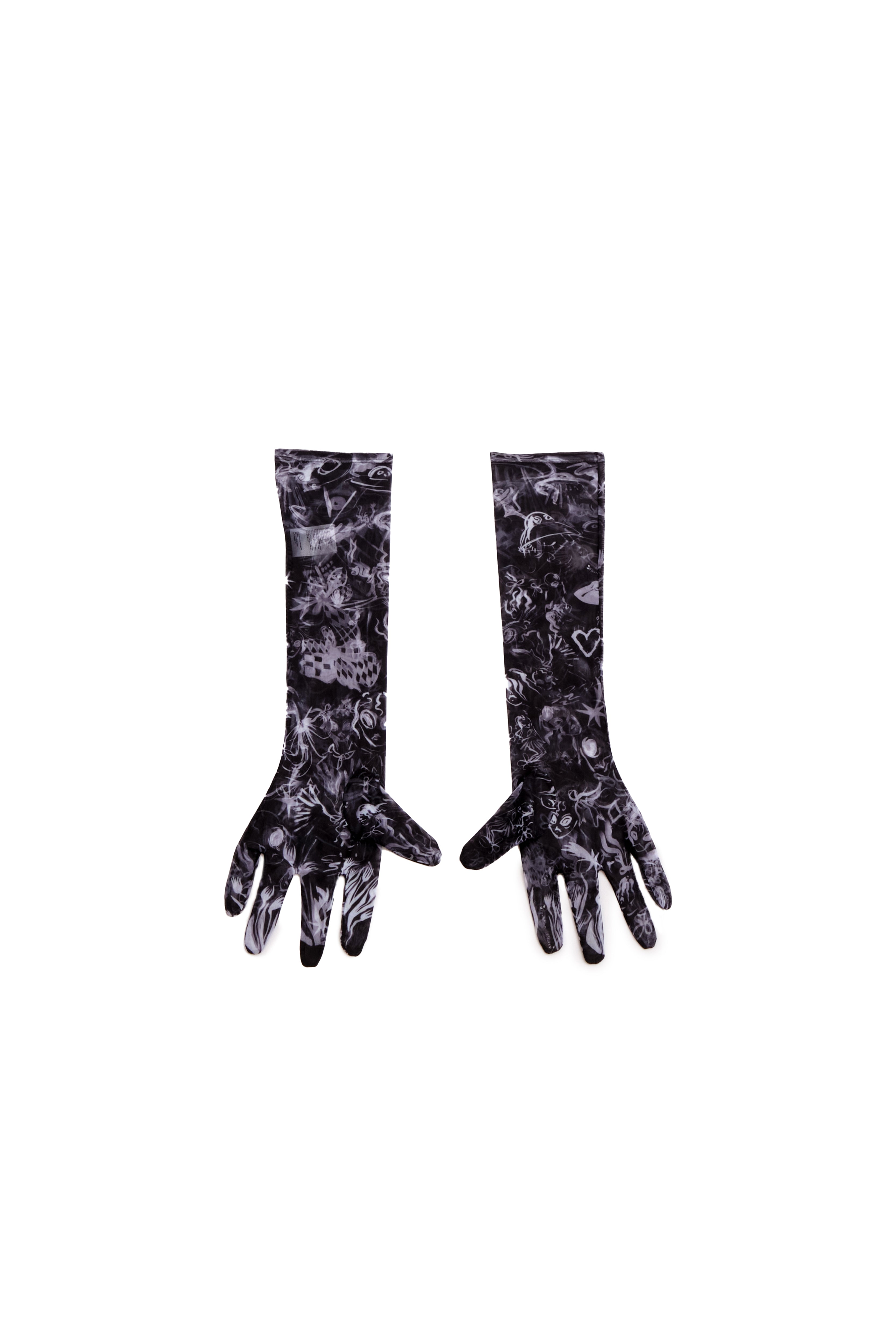 Glora Gloves sketchbook print black