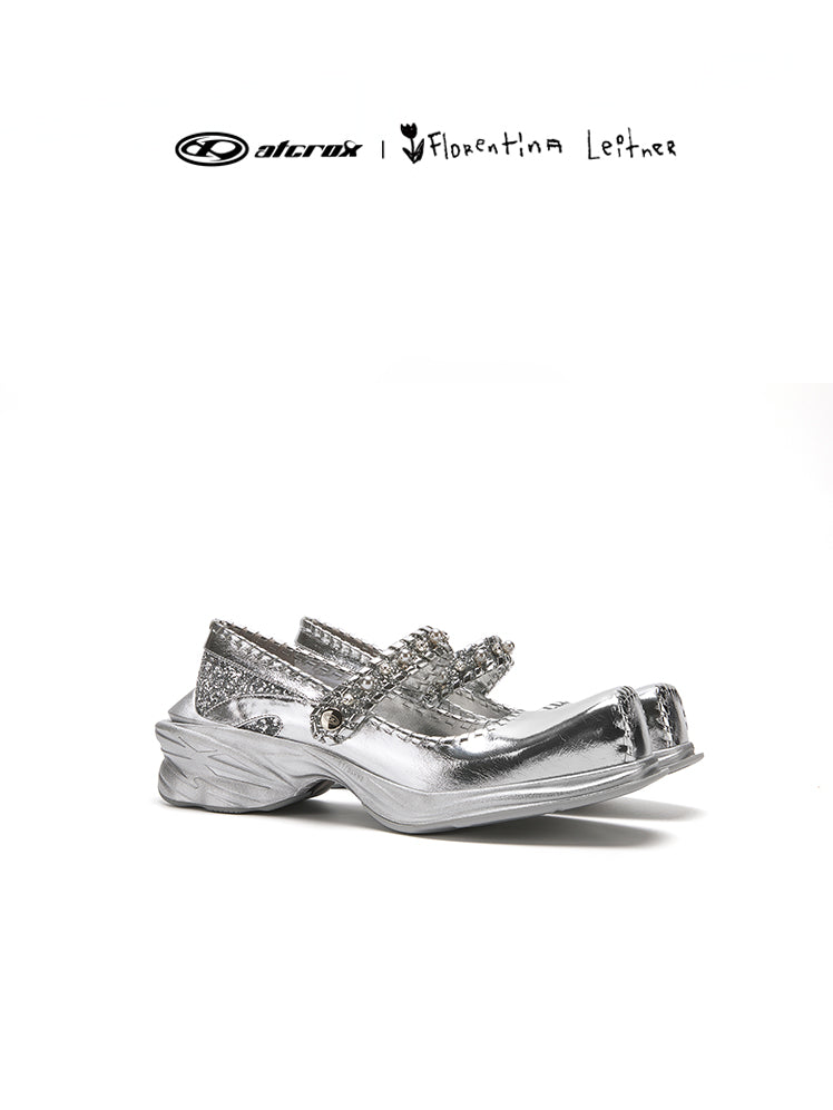 Ballerina Sneaker Shoes Silver