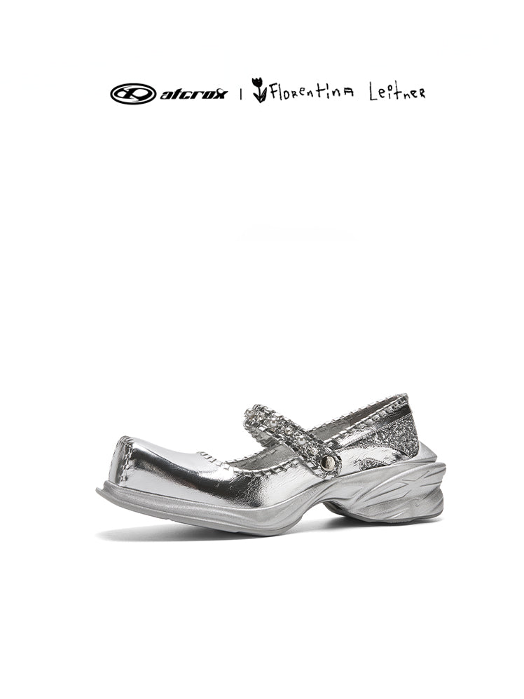 Ballerina Sneaker Shoes Silver