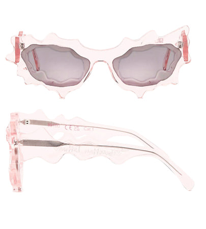 Baby Pink Silver Spike Sunglasses