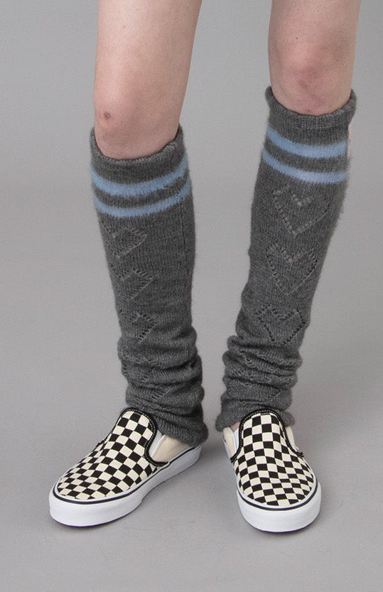 Lily Leg Warmers Grey Blue